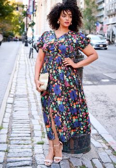 Button Front Midi Dress