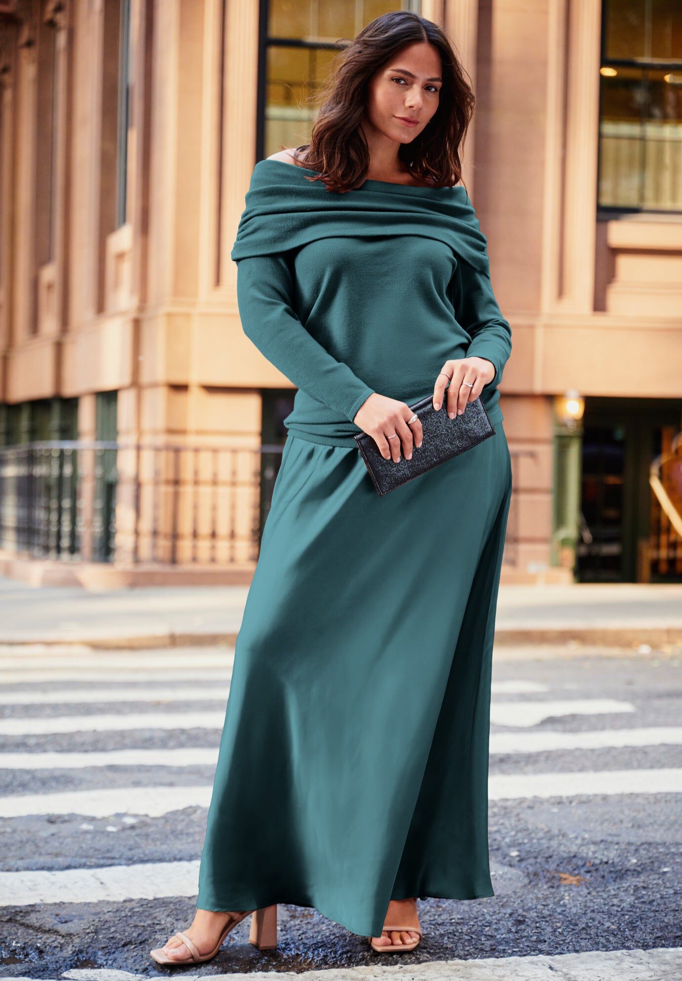 Maxi Slip Skirt, MYSTIC PINE, hi-res image number 0