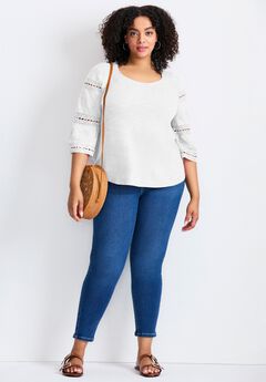 Eyelet Trim Tee