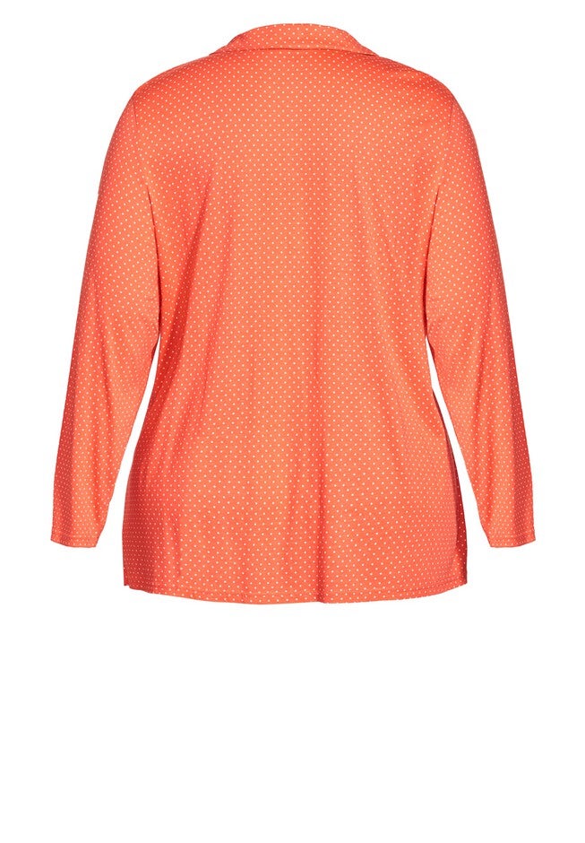 Button Print Sleep Top, PEACH SPOT, alternate image number null