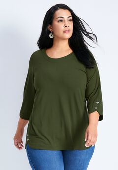 Plus Size 3 4 Sleeves