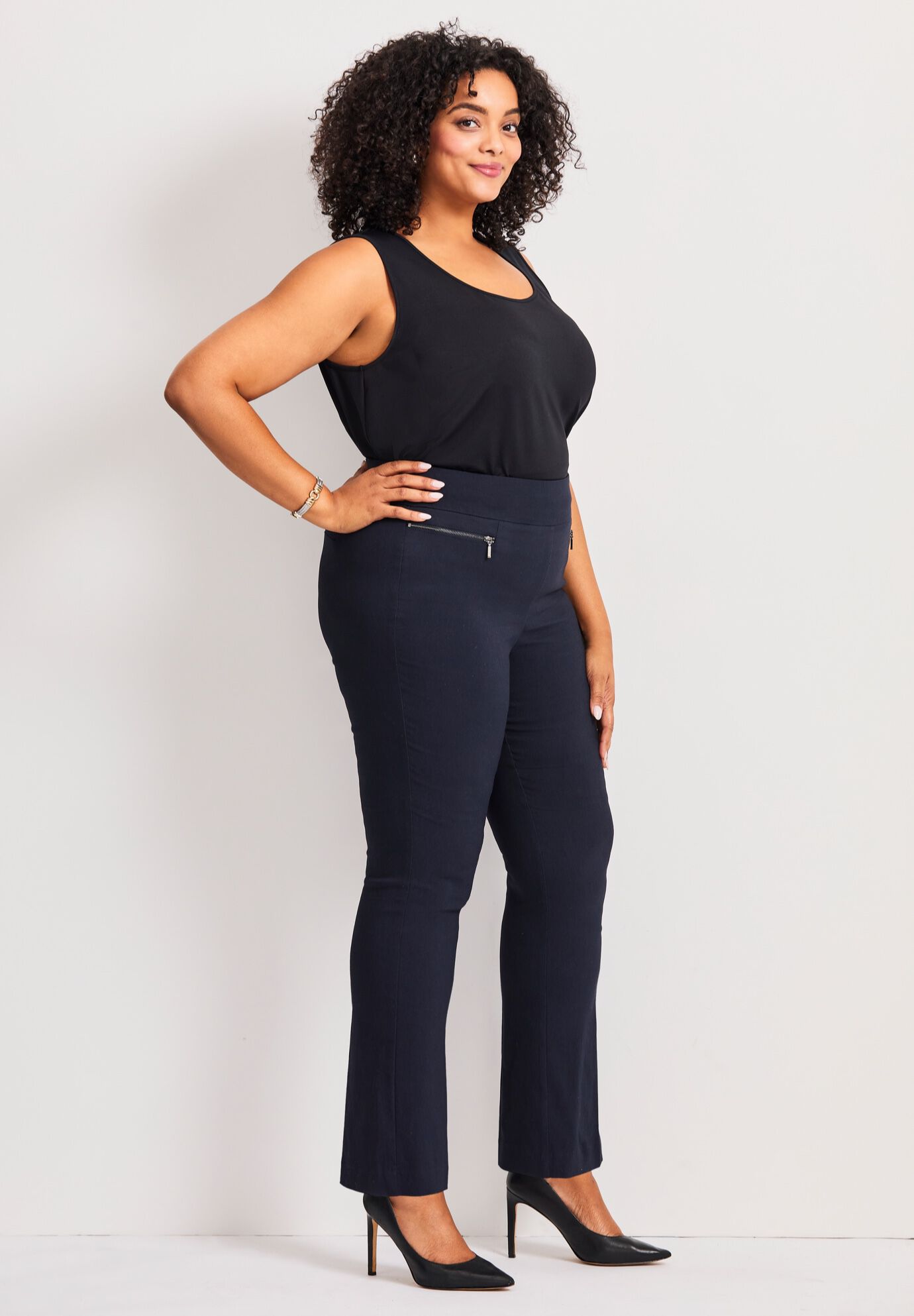 Super Stretch Zip Pant, NAVY, alternate image number 3