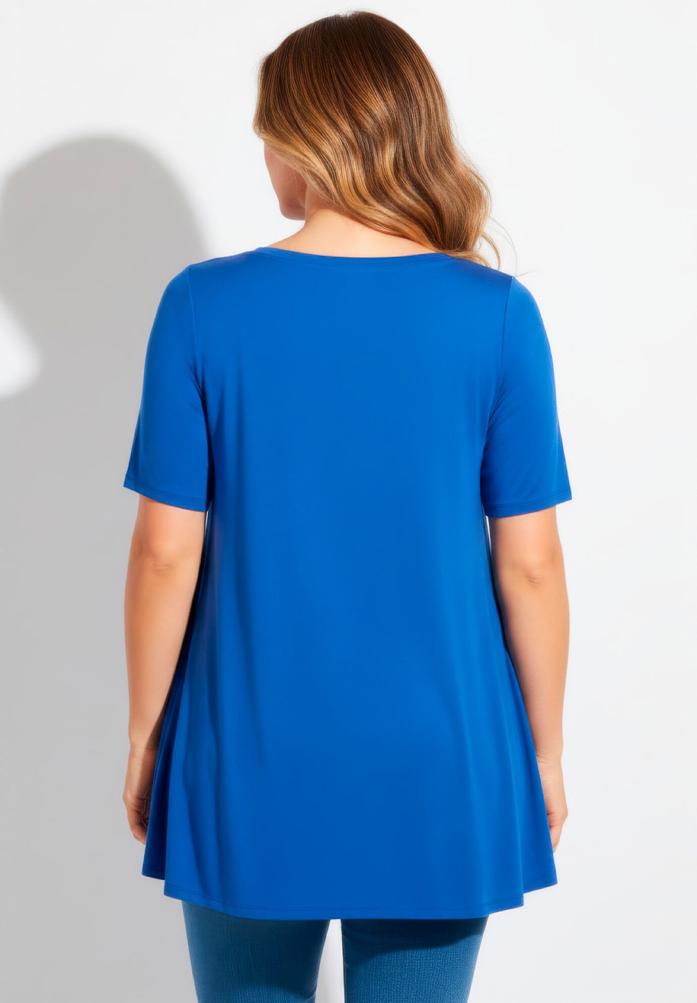 Boatneck Swing Tunic, DARK SAPPHIRE, on-hover image number 1