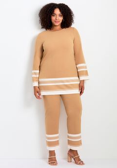Border Stripe Straight Leg Pant