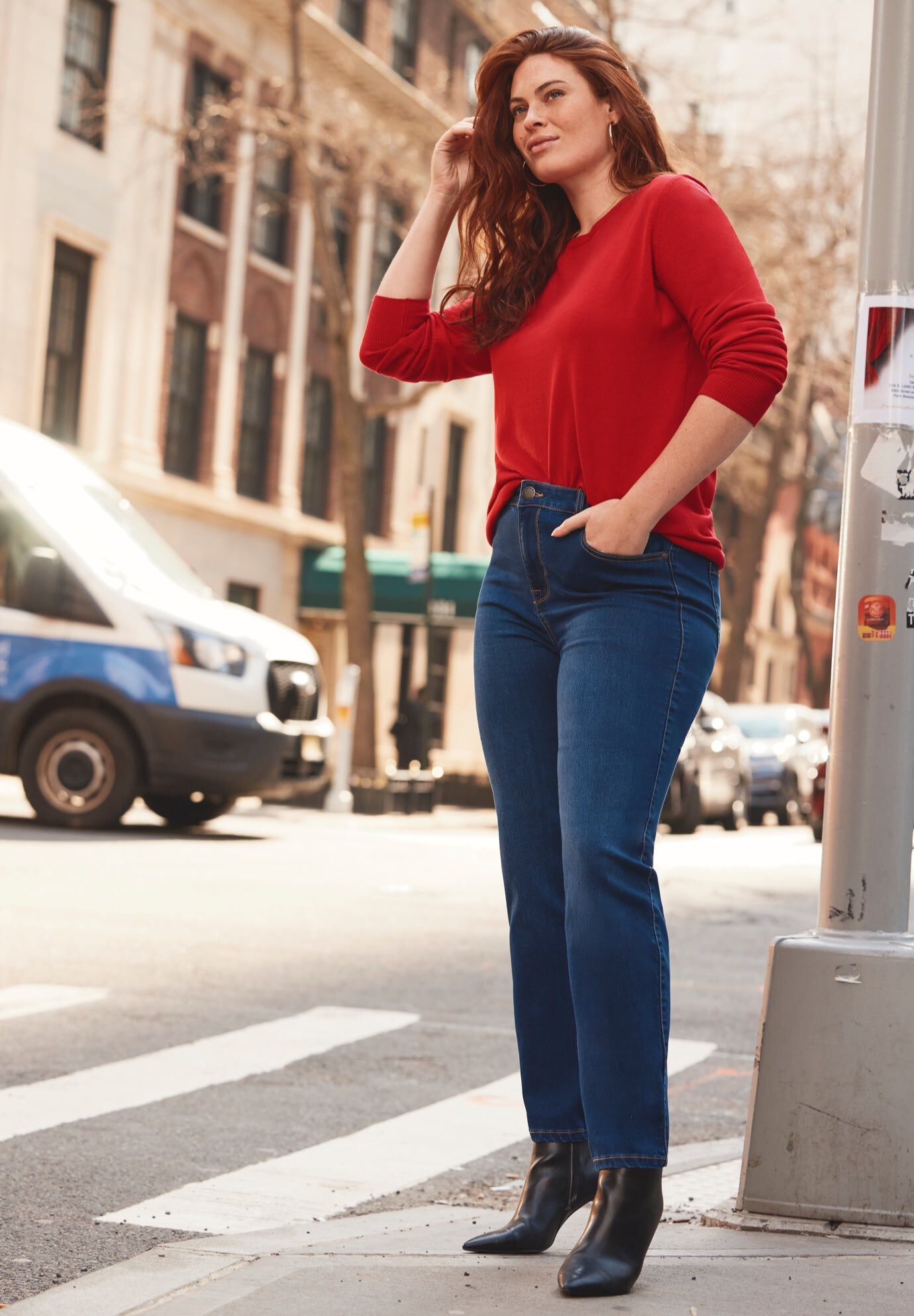 Butter Denim Straight Leg Jean, MID WASH, hi-res image number 0