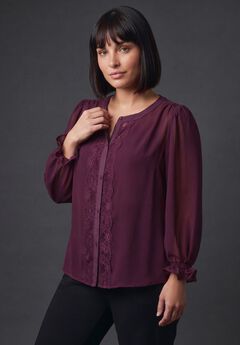 Liliana Lace Front Blouse