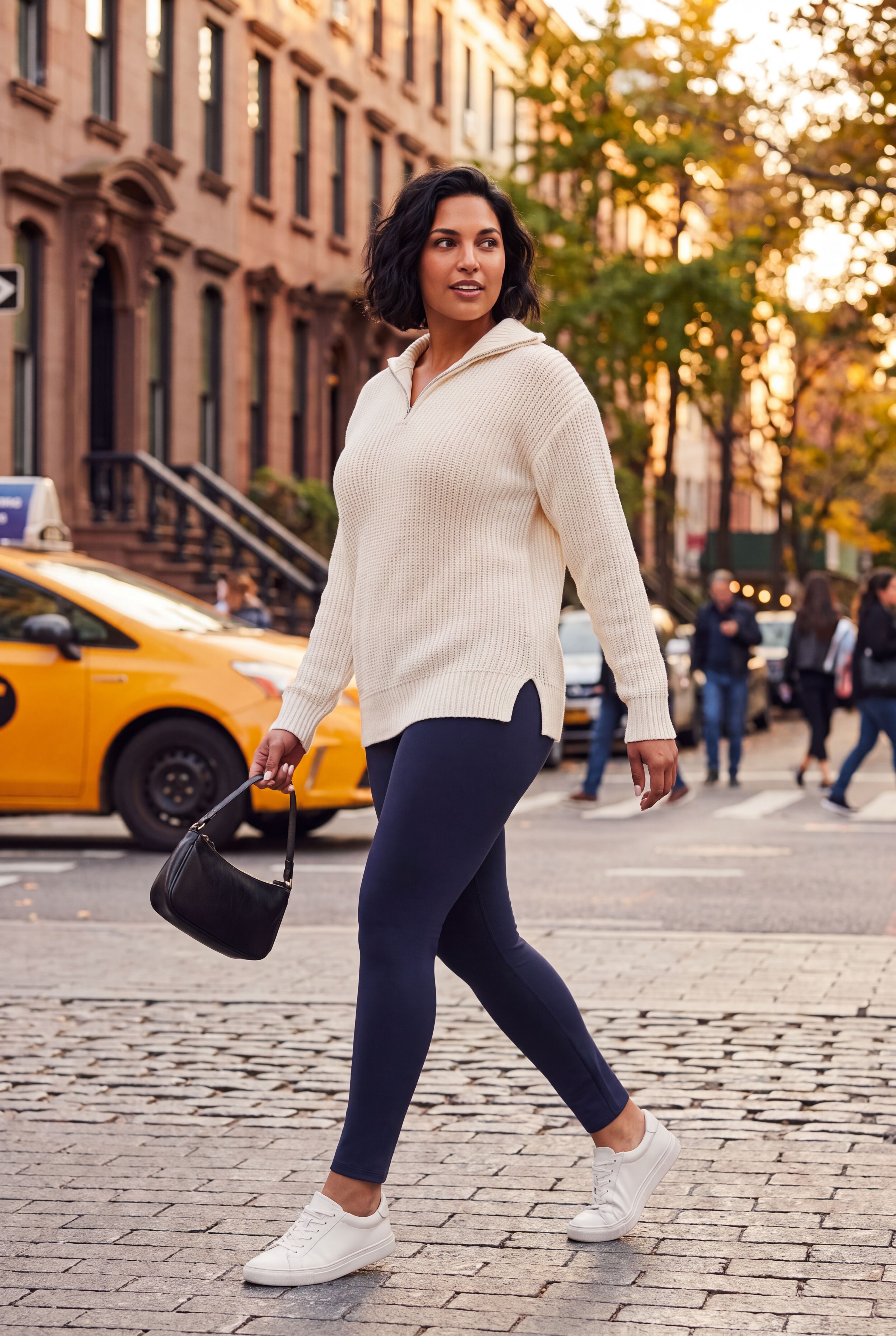 Ponte Legging, BLACK, on-hover image number 1