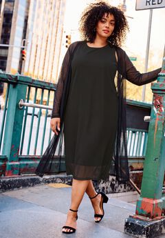 Long Sleeve Mesh Duster