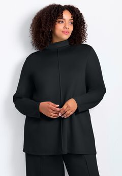 Seamed Mock Neck Tunic