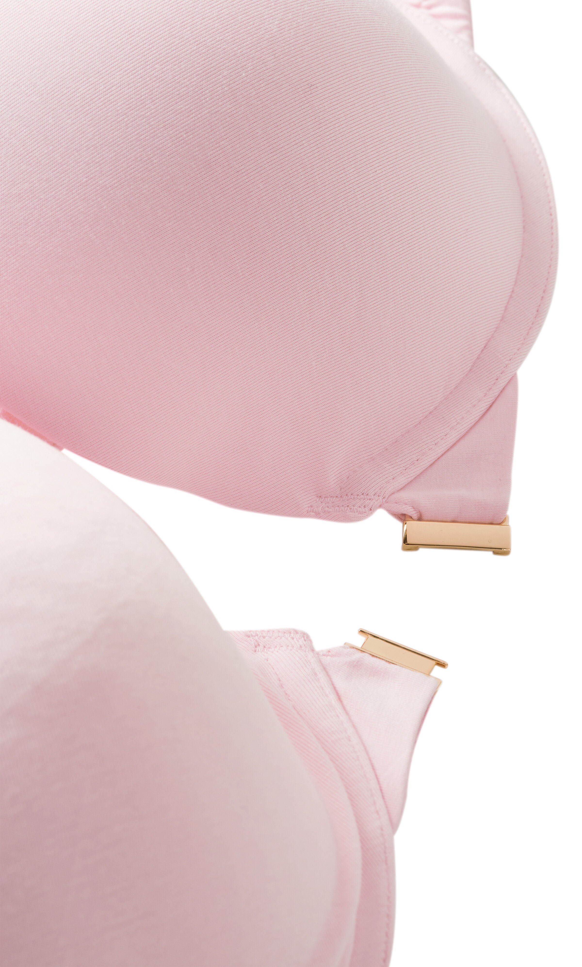 Smooth & Chic Front Close Cotton Push Up Bra - pink icing, PINK, alternate image number 3