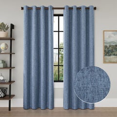 Linen Texture 100% Blackout Grommet Pair