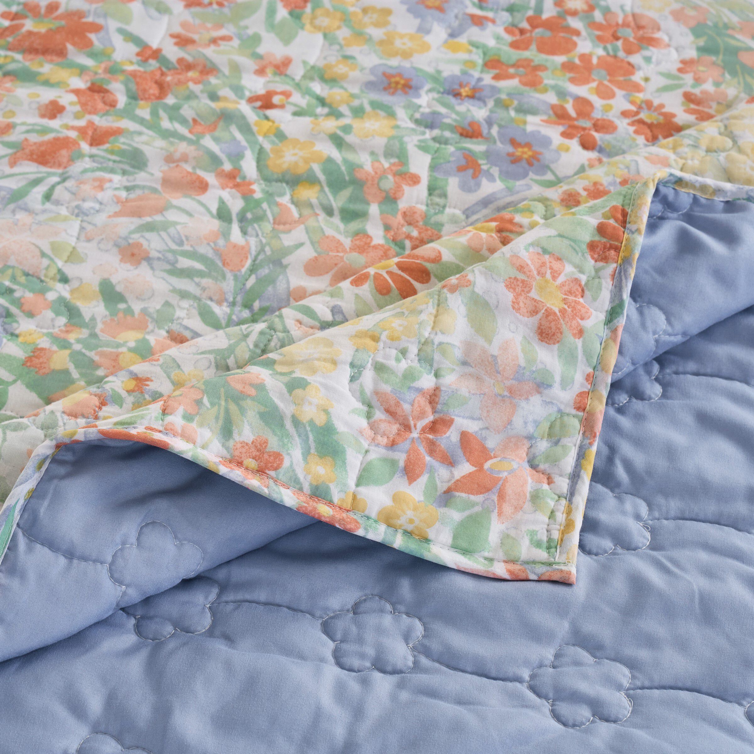 Alice Floral Meadow Quilt Set, PASTEL, alternate image number 4