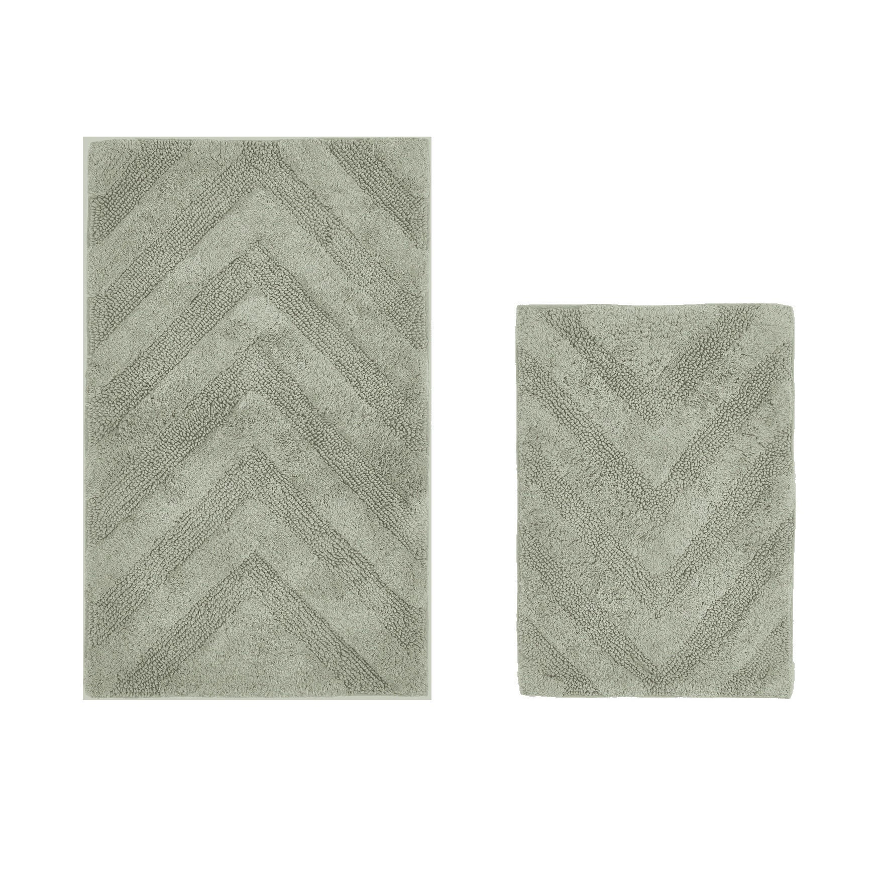 Hugo Collection 100% Cotton 2 Piece (17 inches X 24 inches | 21 inches X 34 inches) Bath Rug Set, SAGE, hi-res image number 0