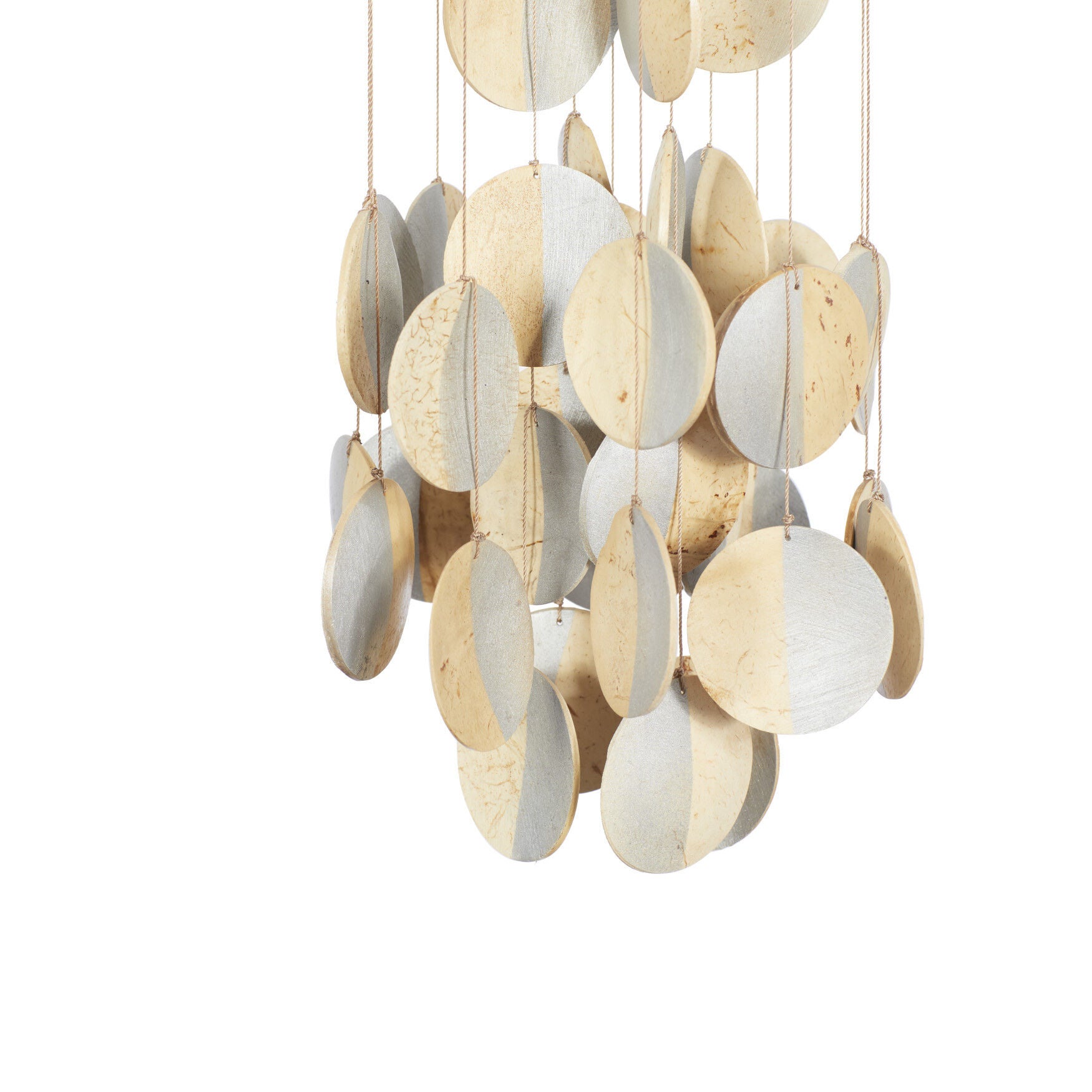 Silver Coconut Shell Coastal Wind Chime, , alternate image number 3