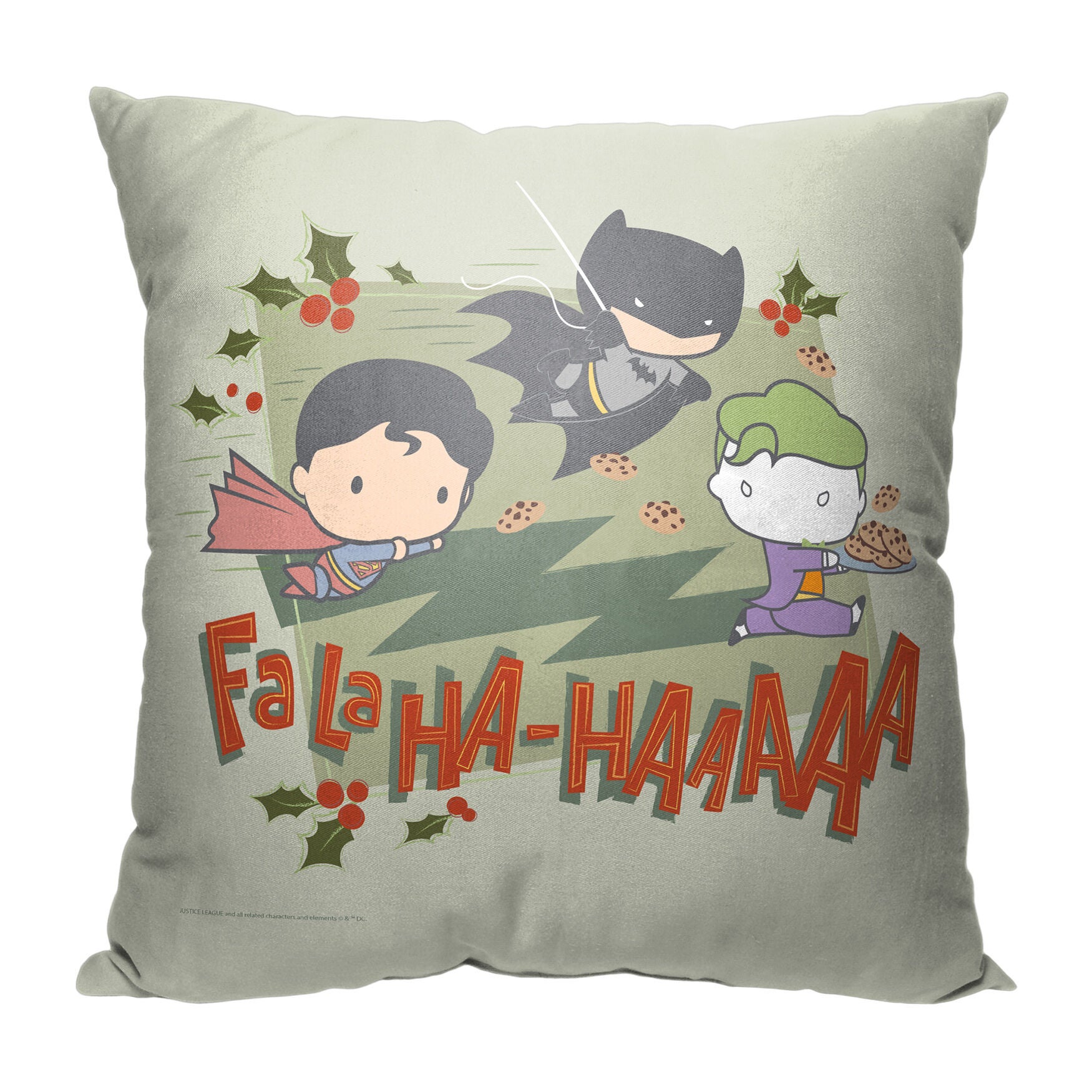 Wb Dc Justice League Fa La Ha Printed Throw Pillow, O, hi-res image number 0