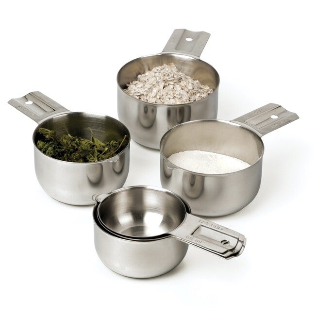 Nesting Stainless Steel Measuring Cups, Set 6, , on-hover image number null