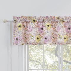 Misty Bloom Window Treatment Valance Curtains