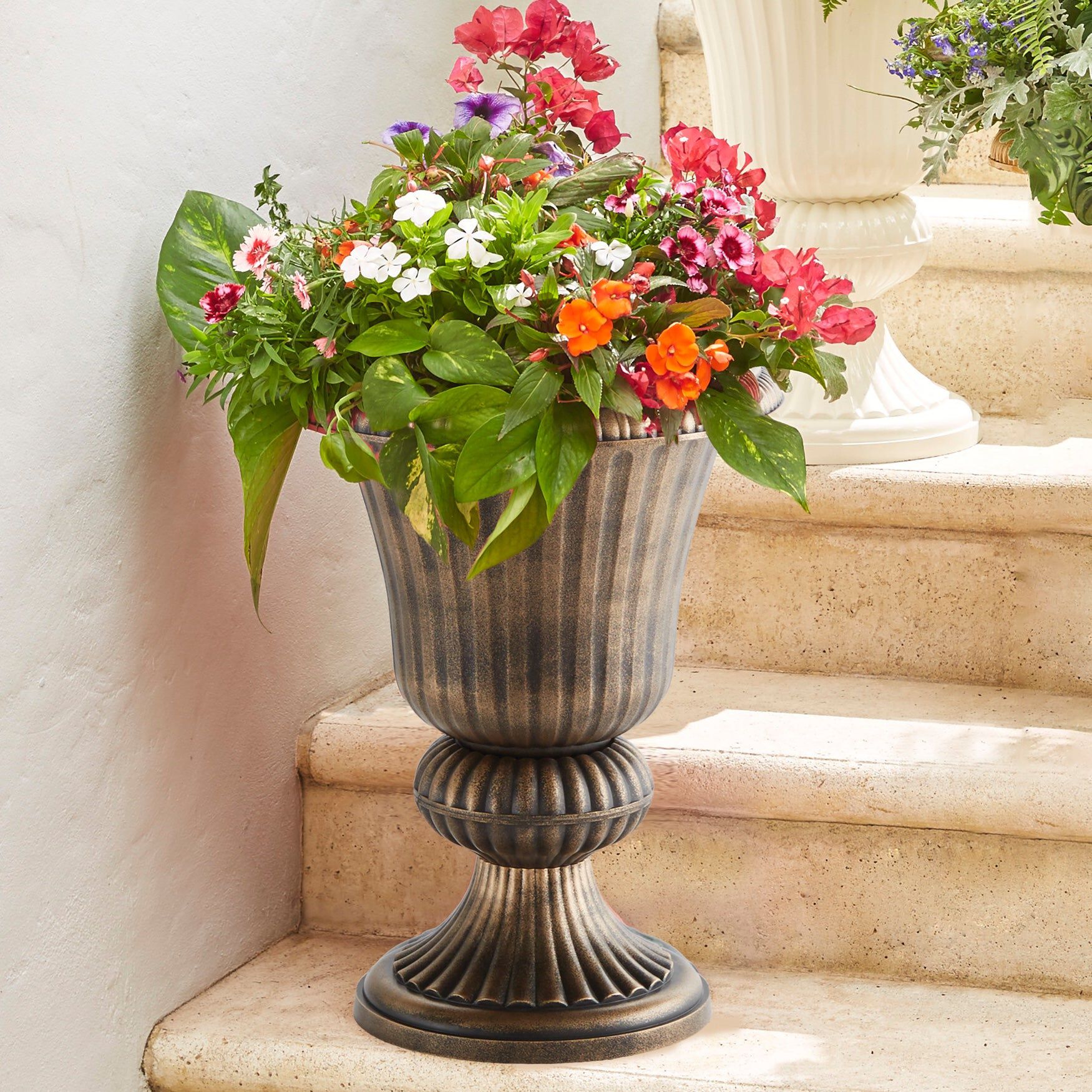 Traditional Embry Plastic Urn Planter