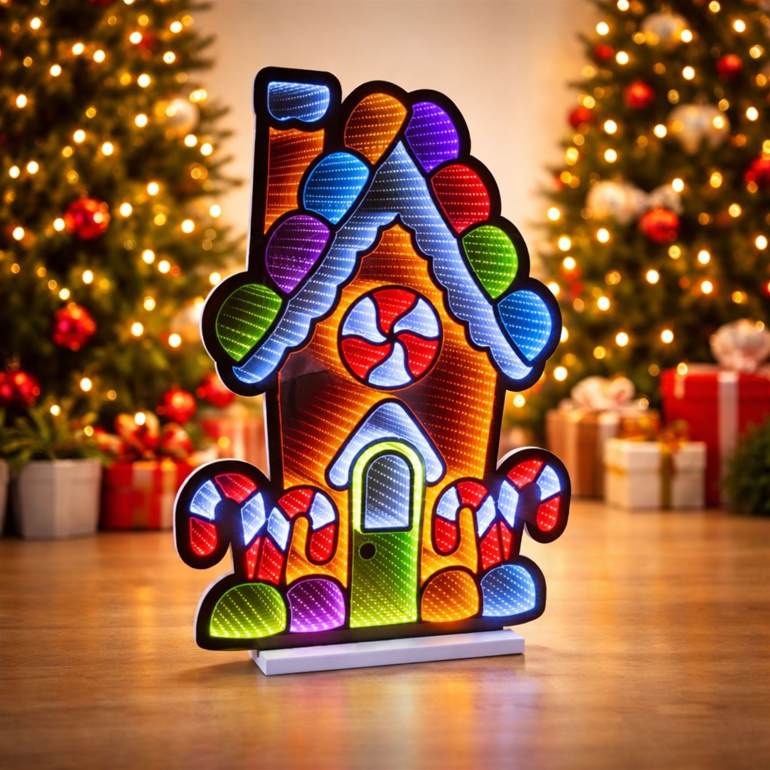 Gingerbread House Ekkolight 35 inchesH, MULTICOLOR, alternate image number 3