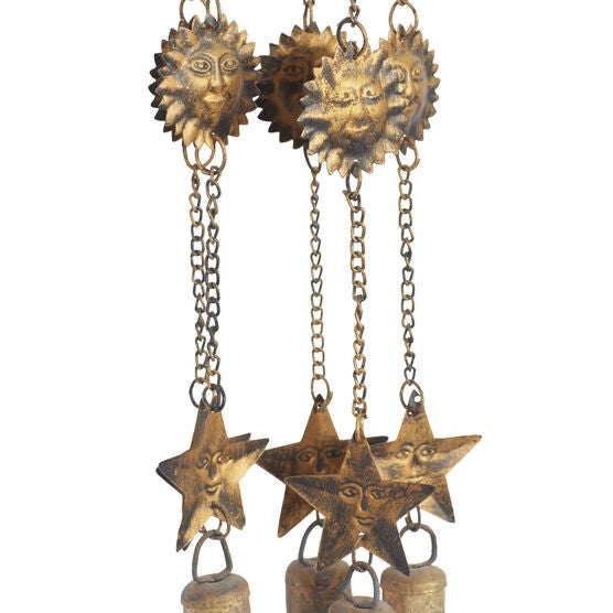 Brass Metal Eclectic Windchime, , alternate image number null