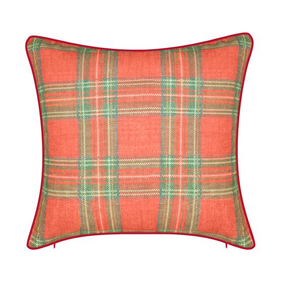 Holiday Christmas Plaid Reindeer Girlfriend Decorative Pillow , , on-hover image number null