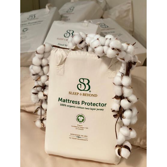 Organic Cotton Waterproof Mattress Protector, , alternate image number null