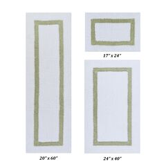 Hotel Collectionis Bath Mat Rug 3 Piece Set (17" x 24" | 24" x 40" | 20" x 60")