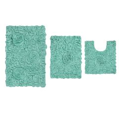 Bell Flower 3 Piece Bath Rug Collection