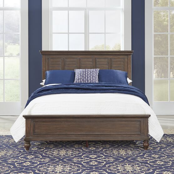 Southport Brown Queen Bed, BROWN, hi-res image number null