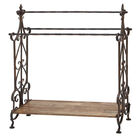 Black Vintage Metal Towel Rack, 41 x 28, BROWN, hi-res image number null