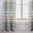 Phoenix Turquoise Curtain Panel Pair, , alternate image number null