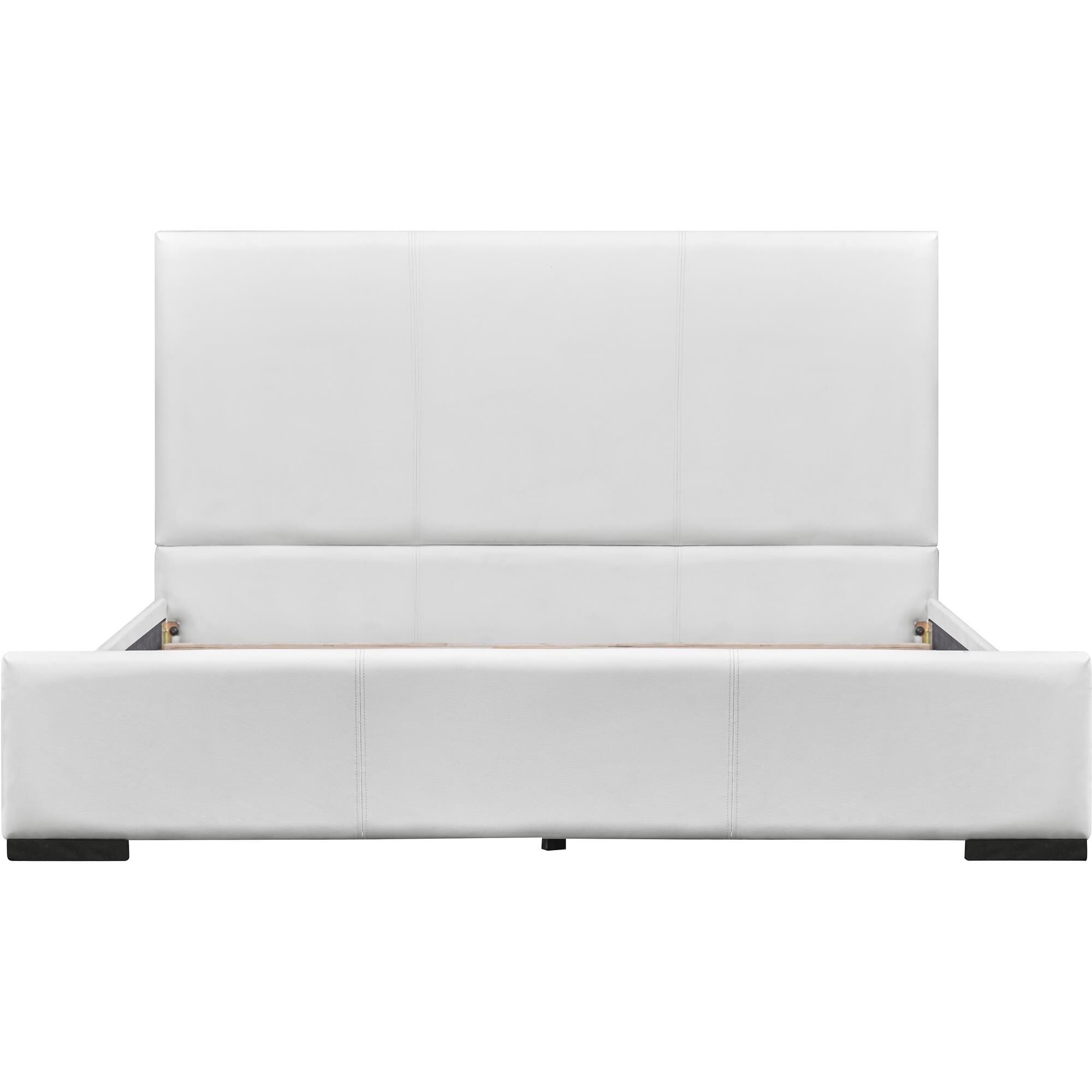 Abbey Platform Bed, Beige, Queen, WHITE, alternate image number 8