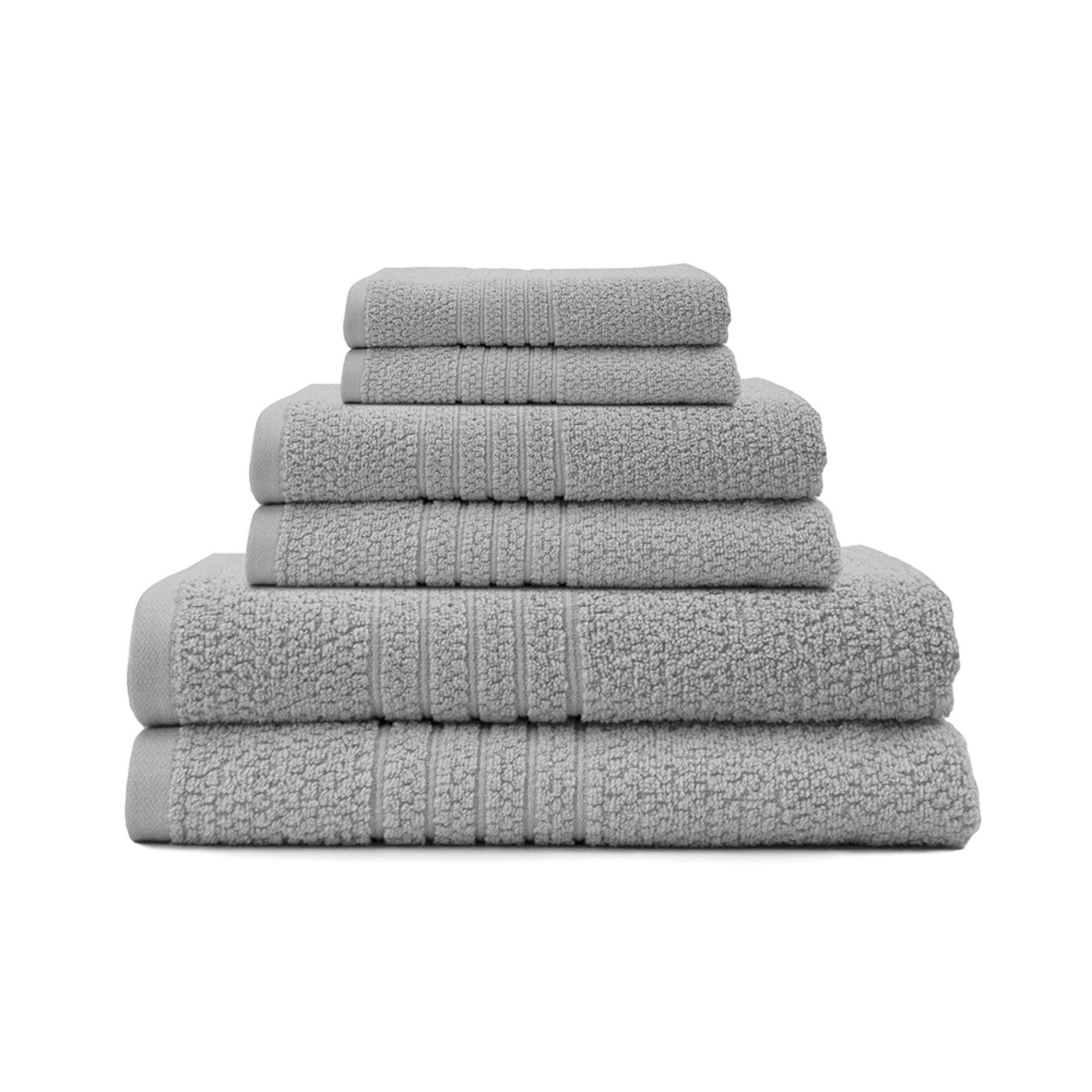 Softee 6-Pc. Towel Set, SILVER, hi-res image number 0