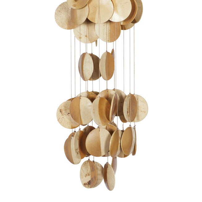 Gold Coconut Shells Coastal Windchime, , alternate image number 4