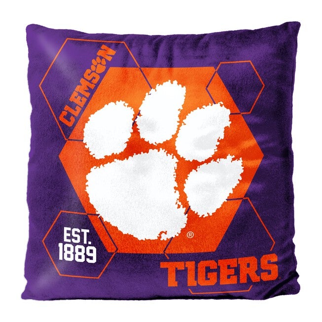 Clemson Connector Velvet Reverse Pillow, MULTI, hi-res image number 0