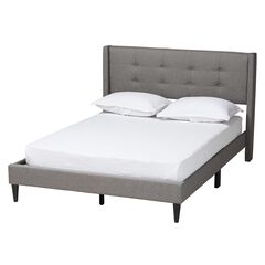 Casol Mid-Century Modern Transitional Upholstered Platform Bed
