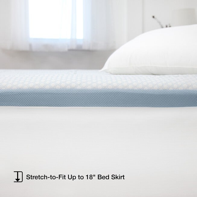 SensorPEDIC SensorCOOL 3-Inch Gel-Infused Memory Foam Mattress Topper, , alternate image number 4