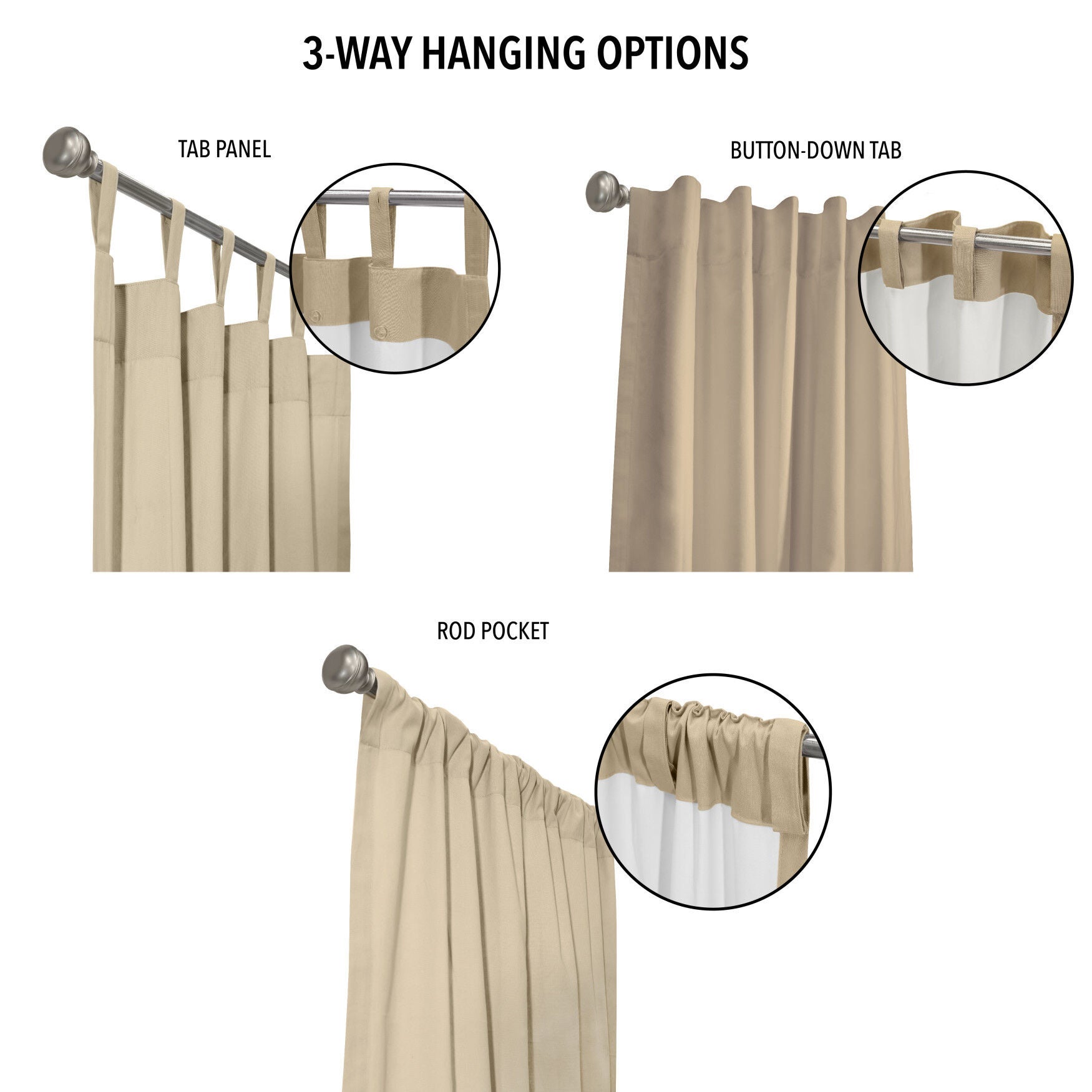 Weathermate Topsions Room Darkening Curtain Panel Pair, , alternate image number 13