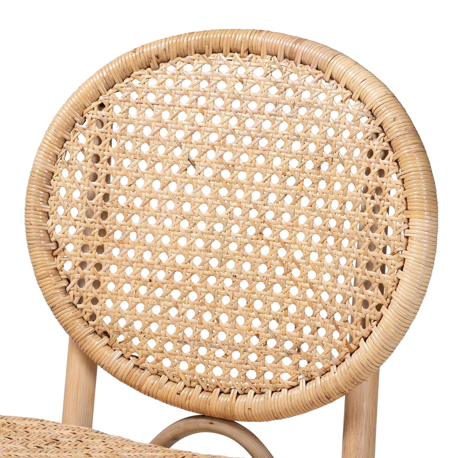 Osaka Modern Bohemian Natural Brown Rattan Dining Chair, , alternate image number 10