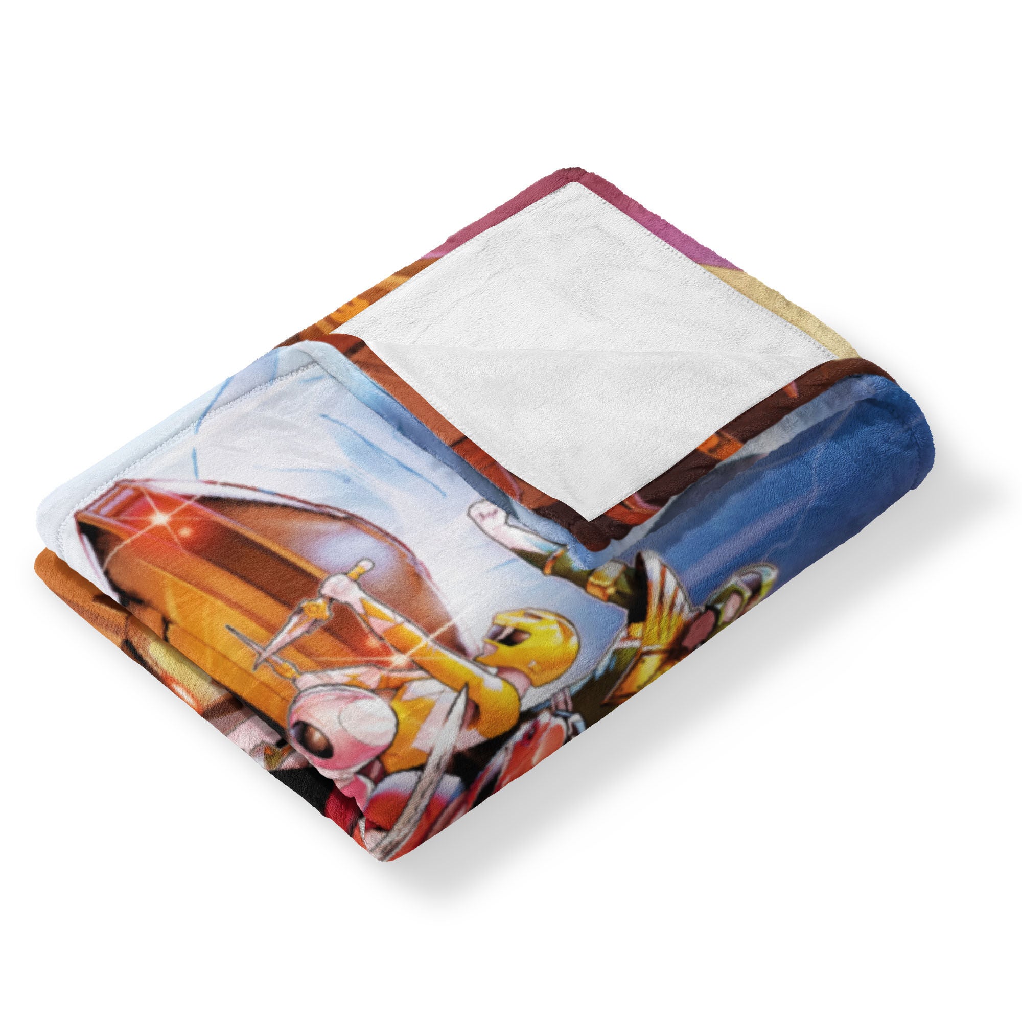 Hasbro Power Rangers Vintage Rangers Silk Touch Throw Blanket 50X60 Inches, YELLOW, alternate image number 3