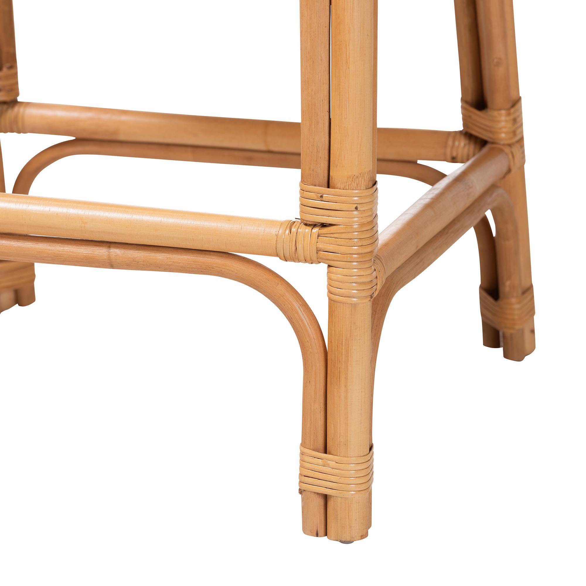 Ottis Natural Rattan Counter Stool with Cushion, HONEY, alternate image number 6