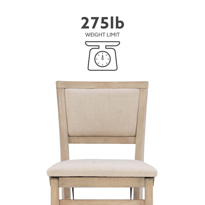 Keira Grey Wash Pad Back Folding Cnter Folding Stools, , alternate image number 11