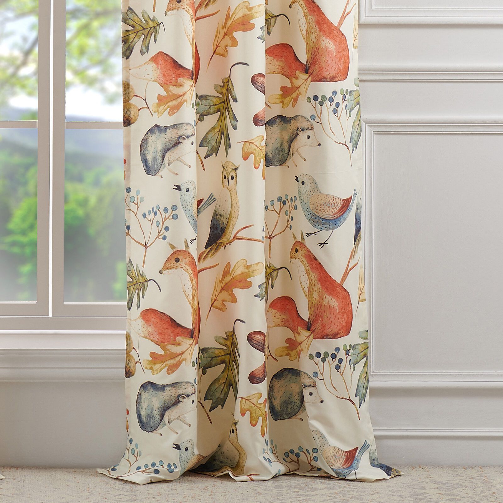 Willow Window Curtain Panels, Set of 2, 84 inches, NATURAL, alternate image number 3