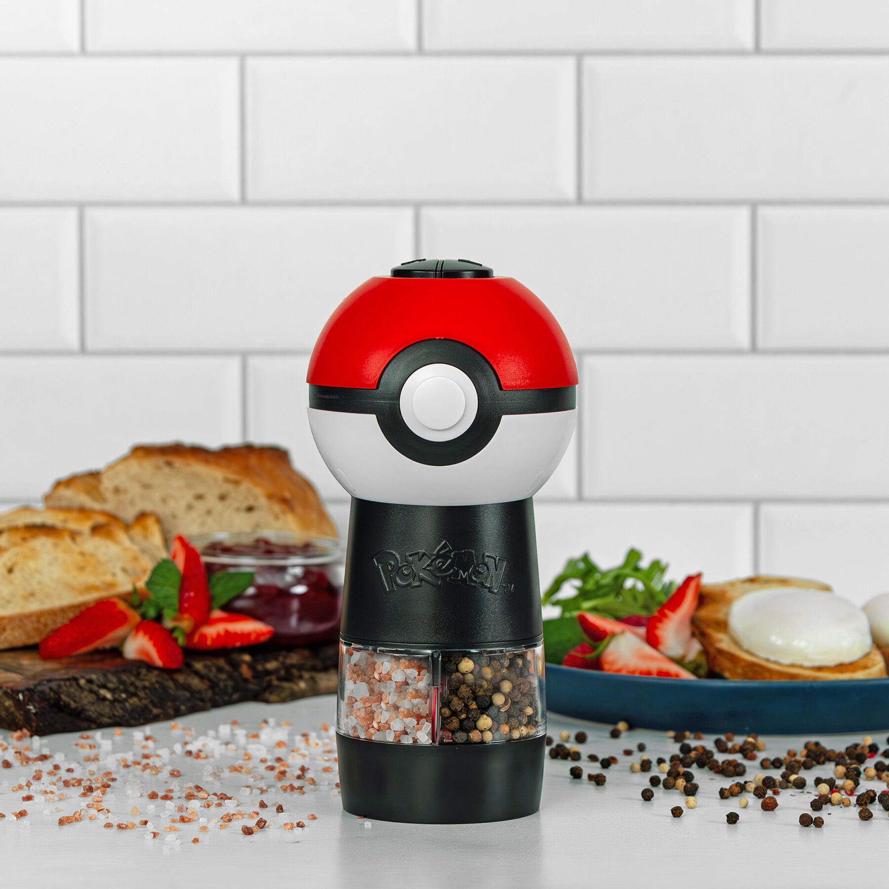 Pok&eacute;mon Pok&eacute; Ball Salt and Pepper Grinder, MULTICOLOR, hi-res image number 0