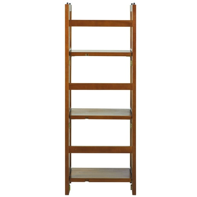 3-Shelf Folding Bookcase 14 inches Wide-Honey Oak, , alternate image number null