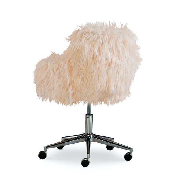 Fenton Faux Fur Office Chair Pink, , on-hover image number 1