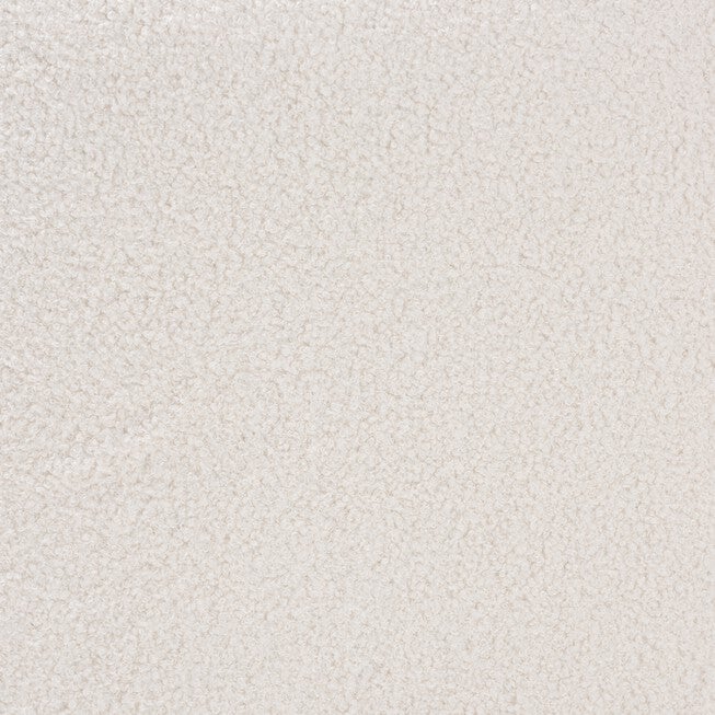 Brielle Modern And Contemporary Ivory Boucle Upholstered And Natural Brown Finished Wood Ottoman, , alternate image number null
