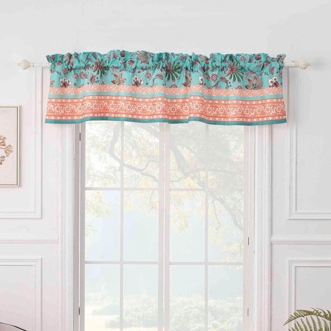 Audrey Turquoise Window Valance, , alternate image number null
