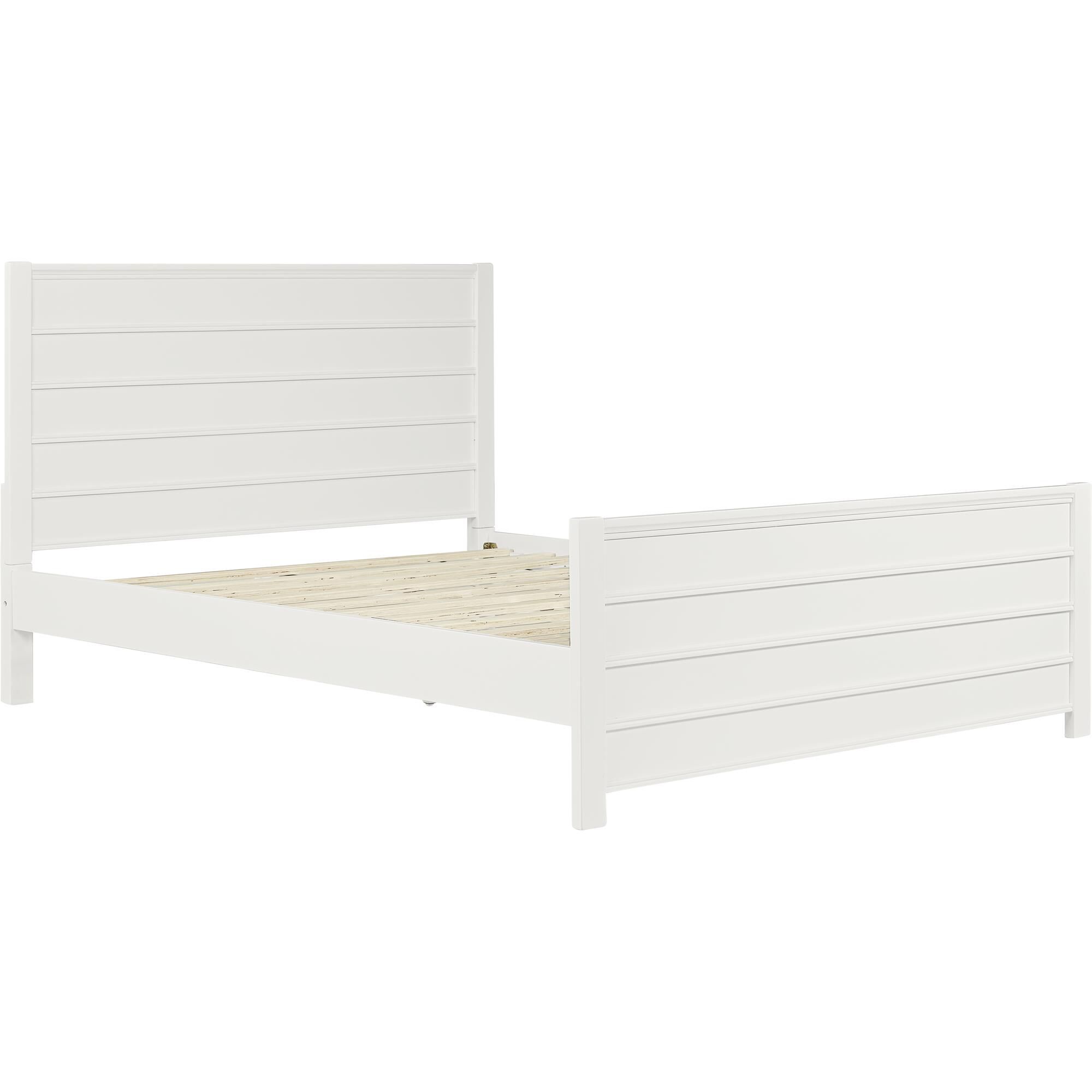 Caroline Wooden Platform Bed in Oak, King, WHITE, alternate image number 4