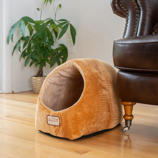 Cat Pet Small Dog Cave Shape Bed, Brown, , on-hover image number null
